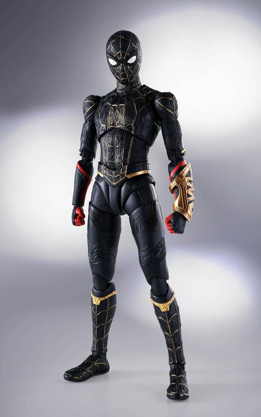 BANDAI - Marvel - Spider-Man No Way Home S.H. Figuarts Action Figure Spider-Man Black & Gold Suit (Special Set)