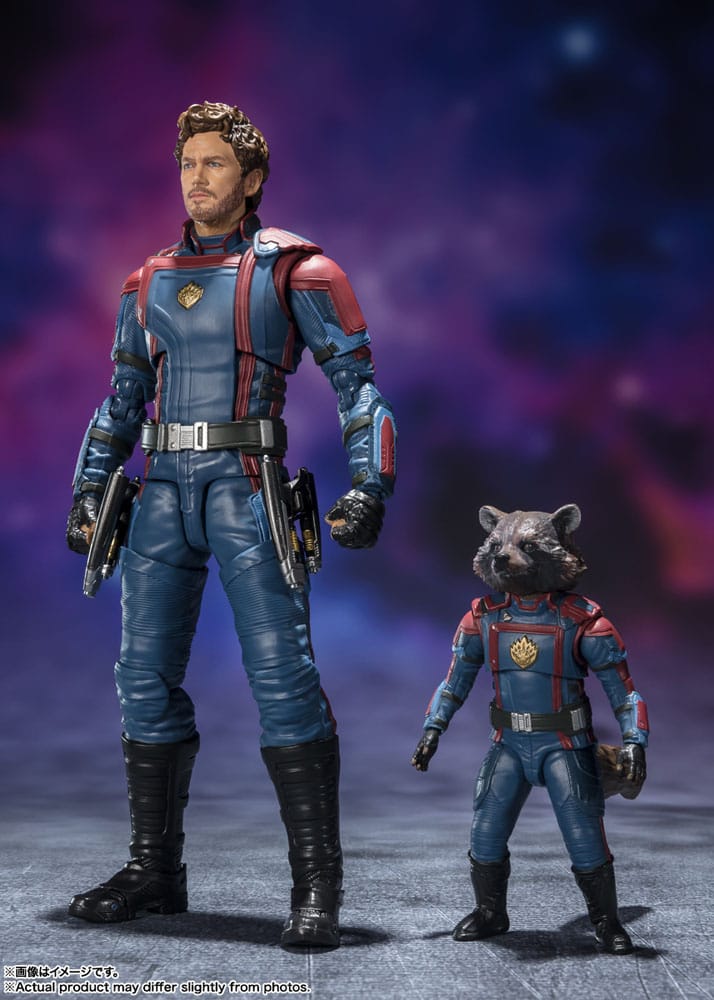 BANDAI - Marvel - Guardians of The Galaxy 3 S.H. Figuarts Action Figure Star-Lord & Rocket Raccoon