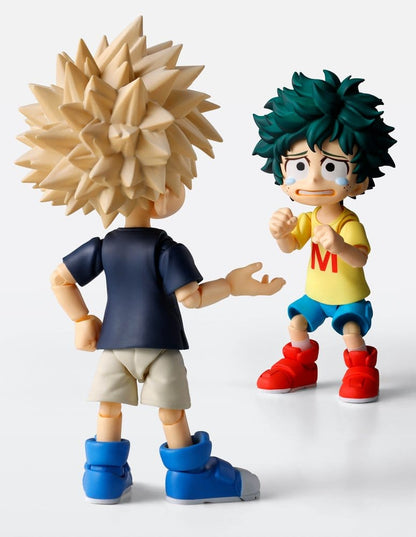 BANDAI - My Hero Academia S.H.Figuarts Action Figure Izuku Midoriya & Katsuki Bakugo -Childhood Set