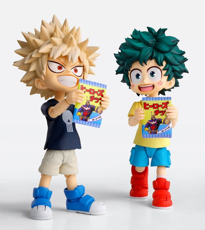 BANDAI - My Hero Academia S.H.Figuarts Action Figure Izuku Midoriya & Katsuki Bakugo -Childhood Set