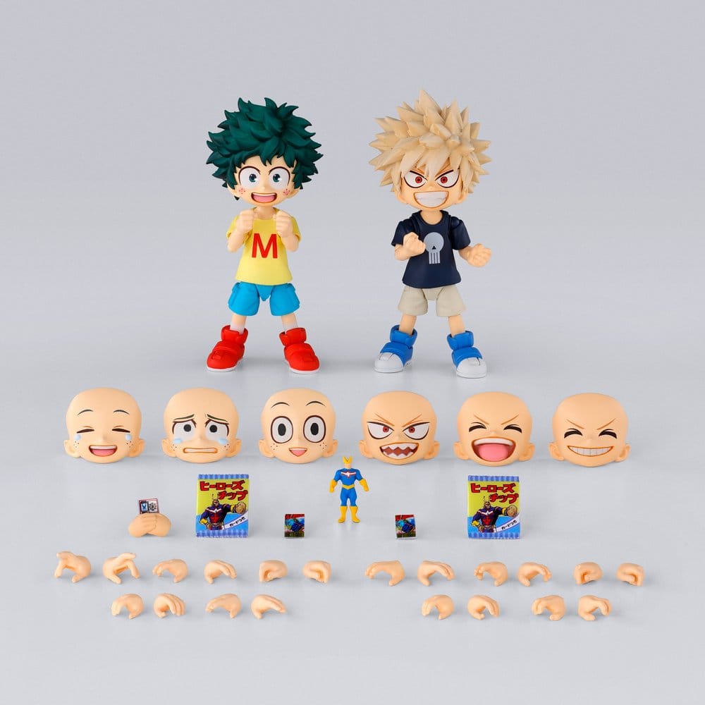 BANDAI - My Hero Academia S.H.Figuarts Action Figure Izuku Midoriya & Katsuki Bakugo -Childhood Set