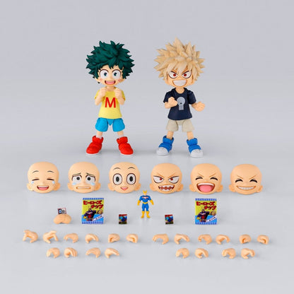 BANDAI - My Hero Academia S.H.Figuarts Action Figure Izuku Midoriya & Katsuki Bakugo -Childhood Set