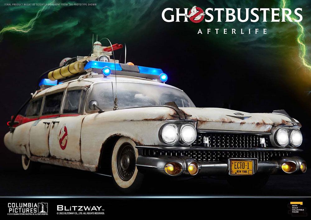 BLITZWAY - Ghostbusters Action Figure Terlife Vehicle 1:6 Ecto-1 1959 Cadillac