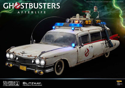 BLITZWAY - Ghostbusters Action Figure Terlife Vehicle 1:6 Ecto-1 1959 Cadillac