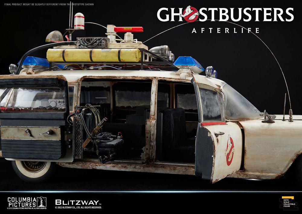 BLITZWAY - Ghostbusters Action Figure Terlife Vehicle 1:6 Ecto-1 1959 Cadillac