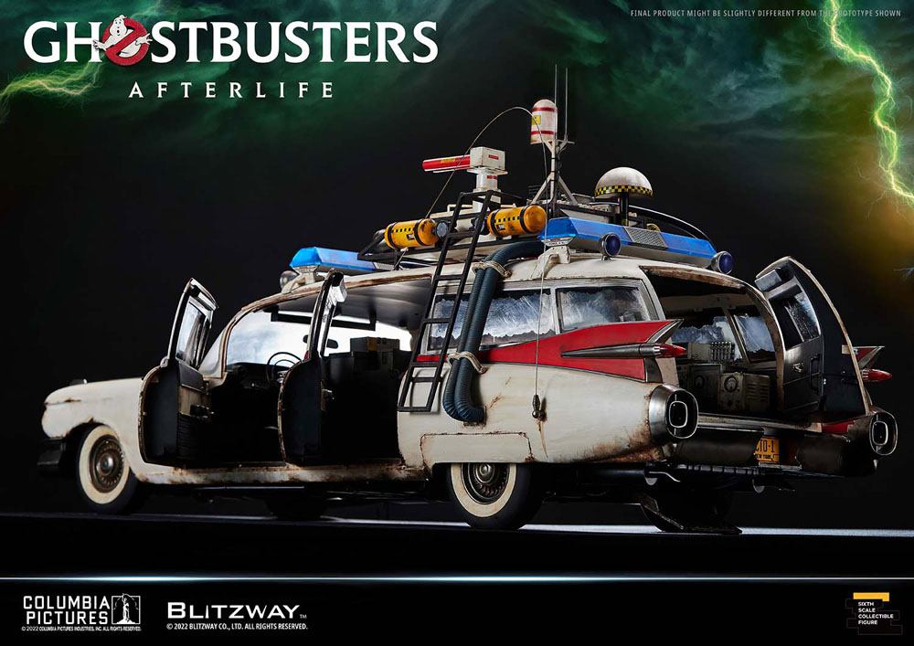 BLITZWAY - Ghostbusters Action Figure Terlife Vehicle 1:6 Ecto-1 1959 Cadillac