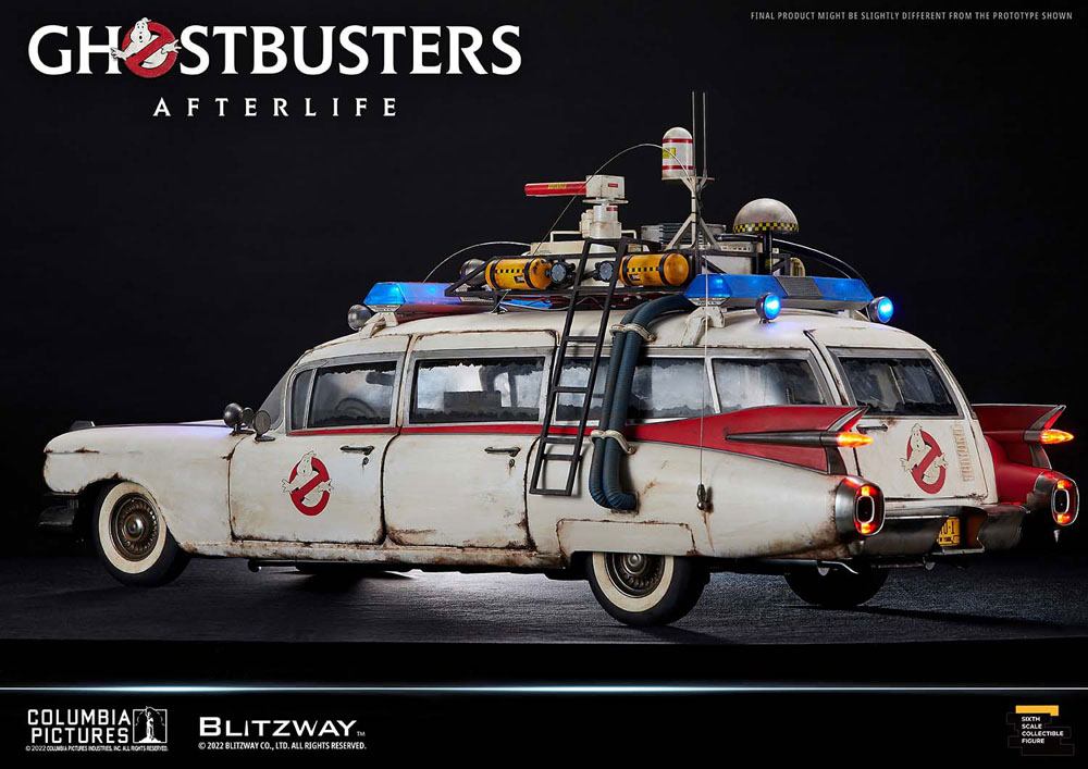 BLITZWAY - Ghostbusters Action Figure Terlife Vehicle 1:6 Ecto-1 1959 Cadillac