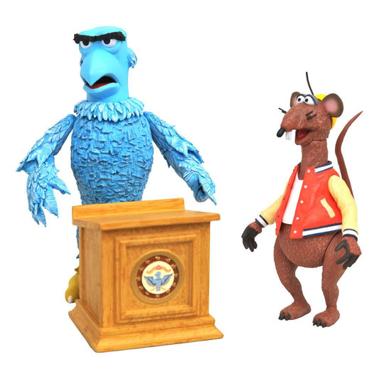 DIAMOND SELECT TOYS - The Muppets Select Action Figure 2 Pack Sam The Eagle & Rizzo The Rat