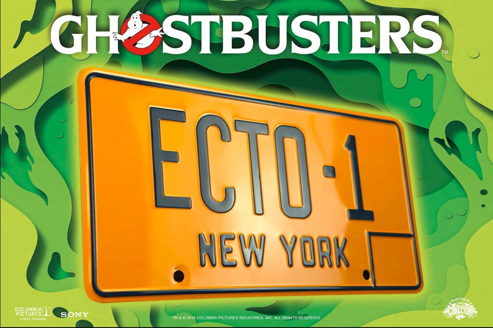DOCTOR COLLECTOR - Ghostbusters Replica 1:1 Ecto-1 License Plate
