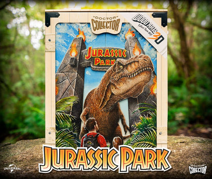 DOCTOR COLLECTOR - Jurassic Park Woodarts 3D Wooden Wall Art Rex Attack