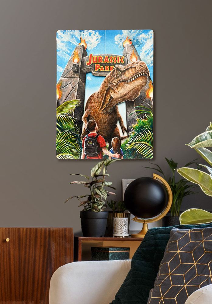 DOCTOR COLLECTOR - Jurassic Park Woodarts 3D Wooden Wall Art Rex Attack