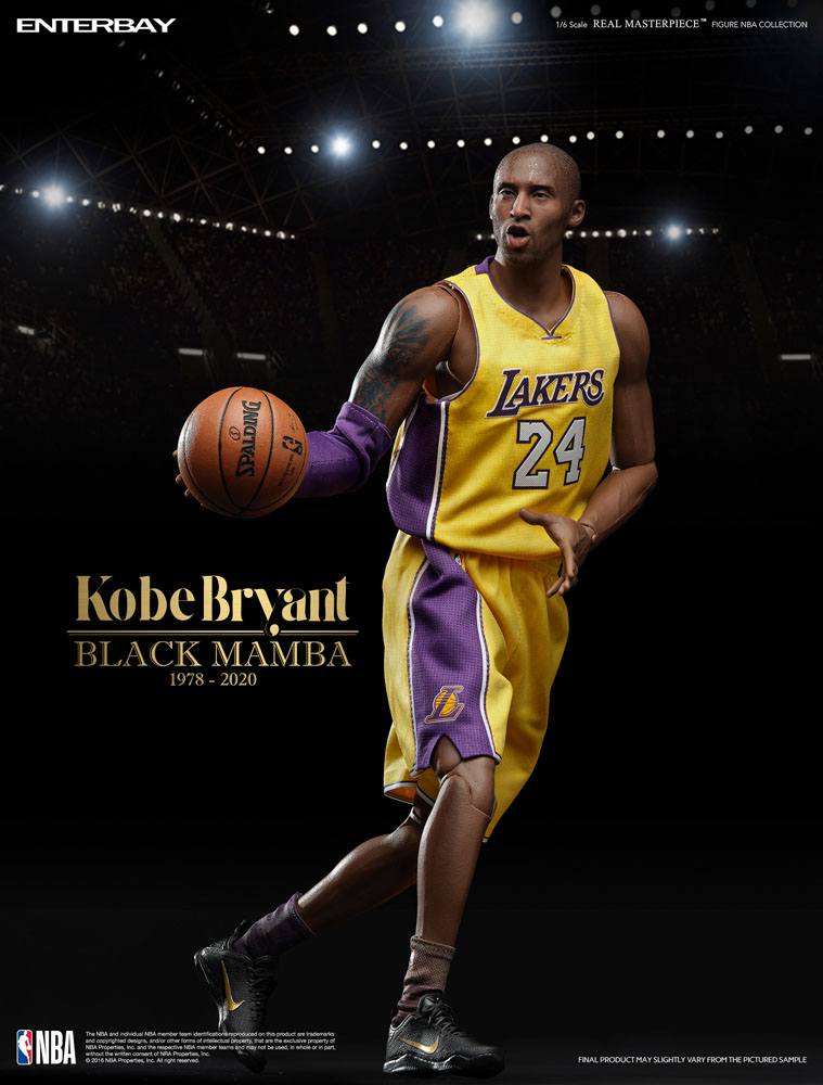 ENTERBAY - NBA Collection Real Masterpiece Action Figure 1:6 Kobe Bryant (Black Mamba)