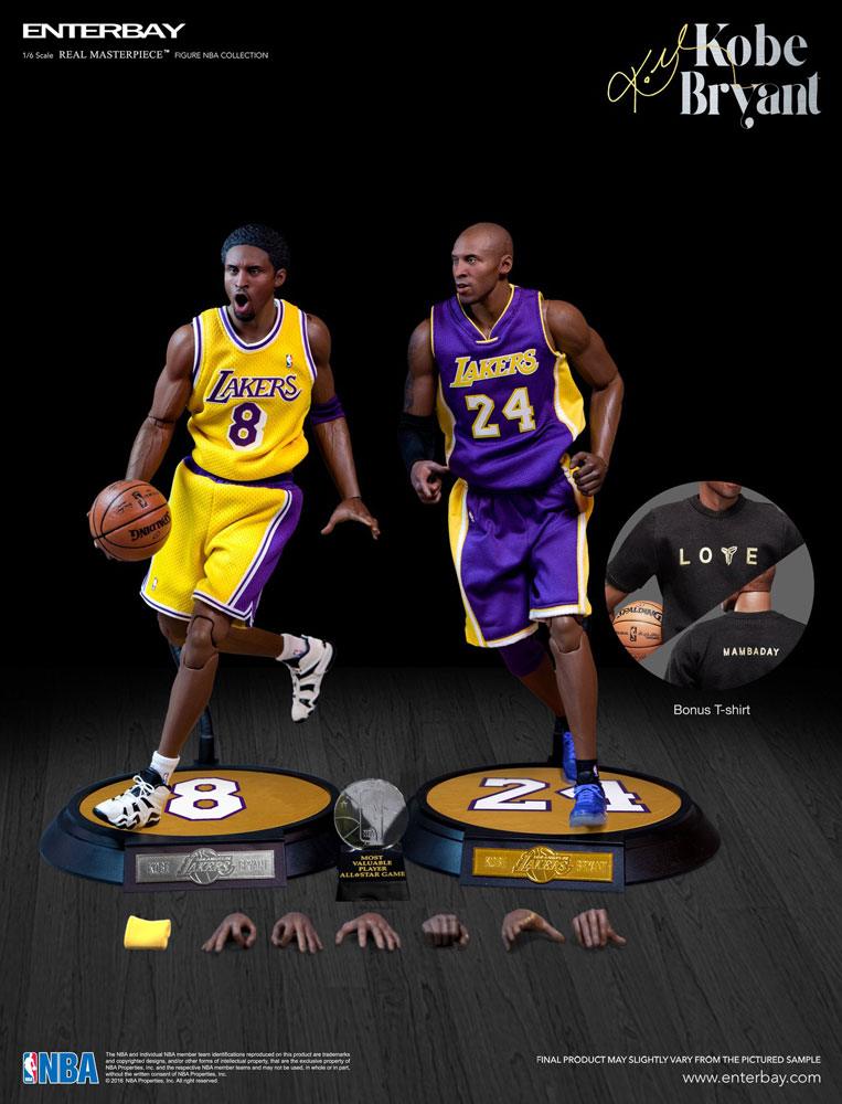 ENTERBAY - NBA Collection Real Masterpiece Action Figure 1:6 Kobe Bryant Upgraded Re-Edition