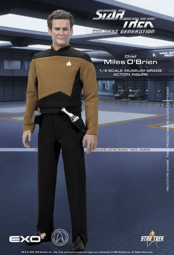 EXO-6 - Star Trek: The Next Generation Action Figure 1/6 Chief Miles O'Brien with Transporter Console