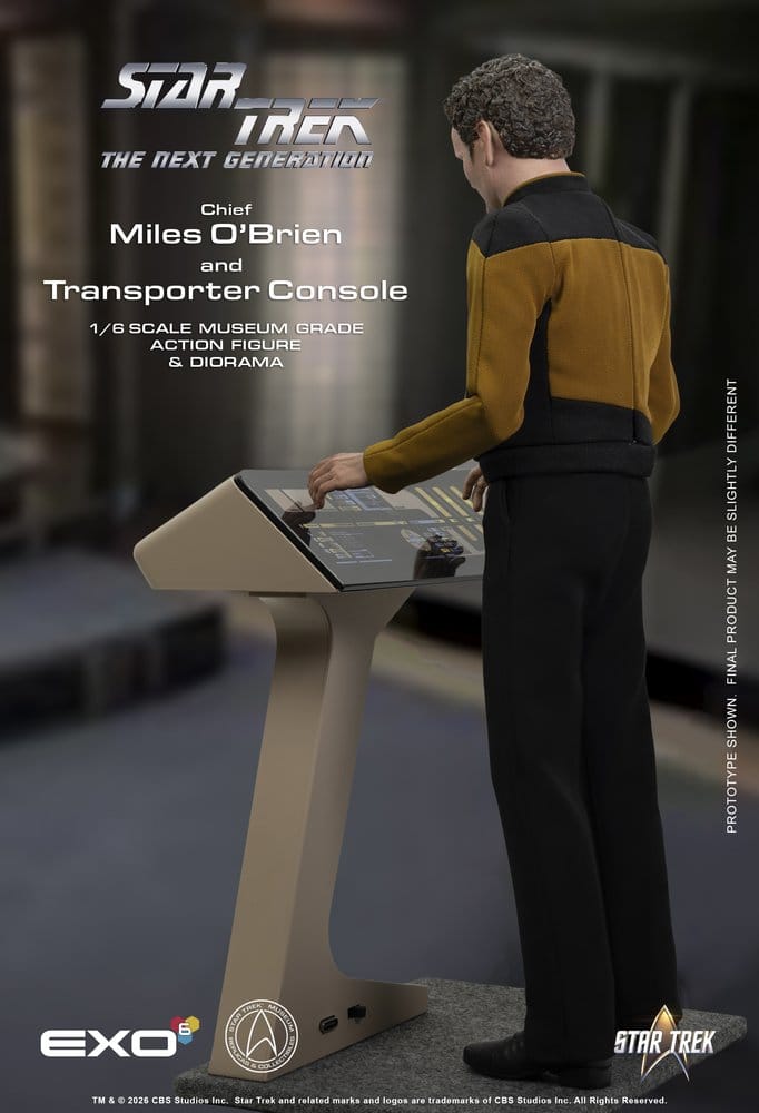 EXO-6 - Star Trek: The Next Generation Action Figure 1/6 Chief Miles O'Brien with Transporter Console