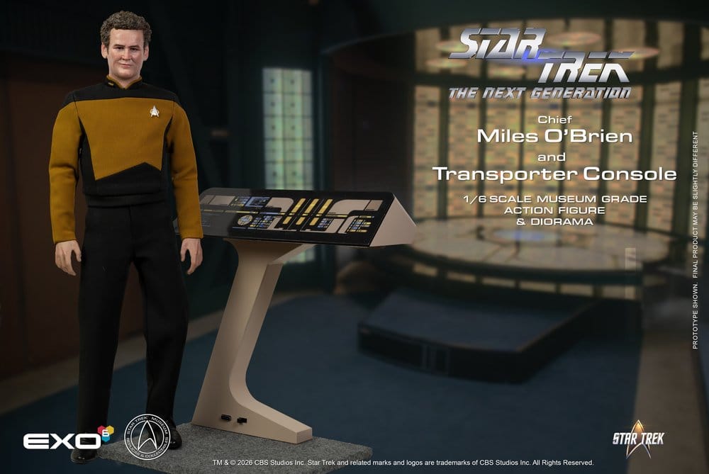 EXO-6 - Star Trek: The Next Generation Action Figure 1/6 Chief Miles O'Brien with Transporter Console