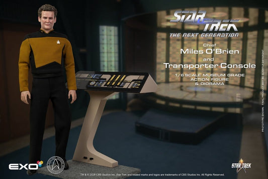 EXO-6 - Star Trek: The Next Generation Action Figure 1/6 Chief Miles O'Brien with Transporter Console