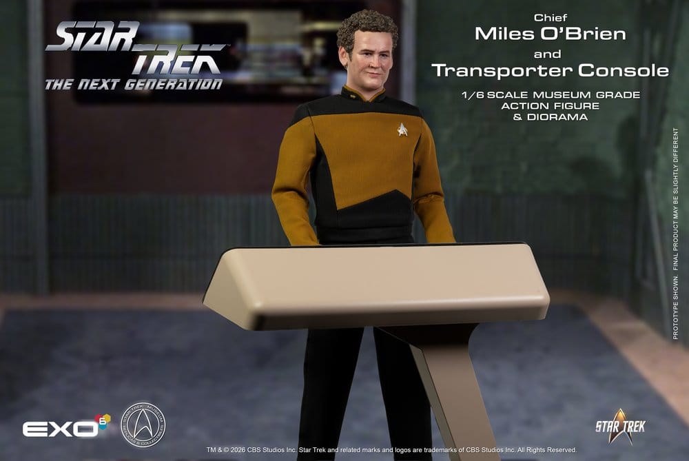 EXO-6 - Star Trek: The Next Generation Action Figure 1/6 Chief Miles O'Brien with Transporter Console
