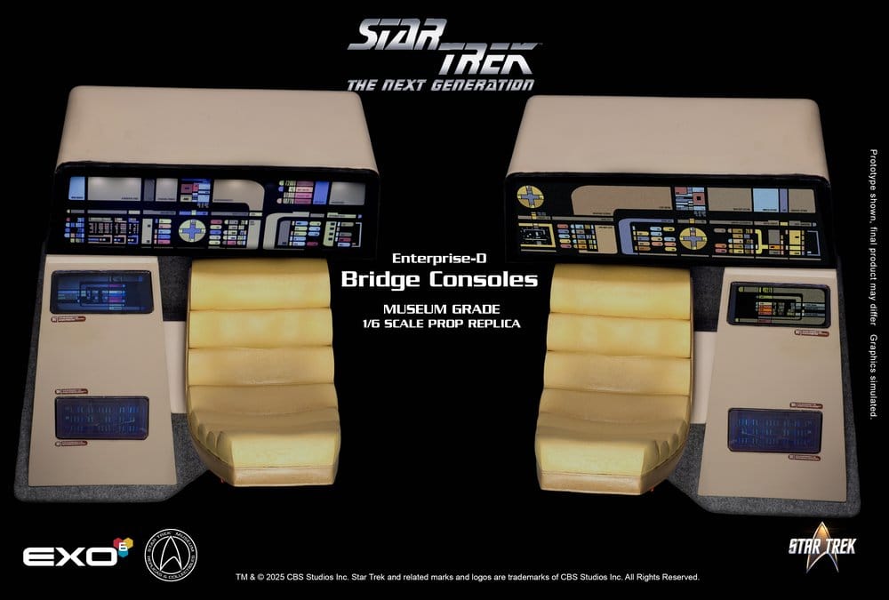 EXO-6 - Star Trek: The Next Generation Replica 1/6 Enterprise-D Bridge Consoles Set