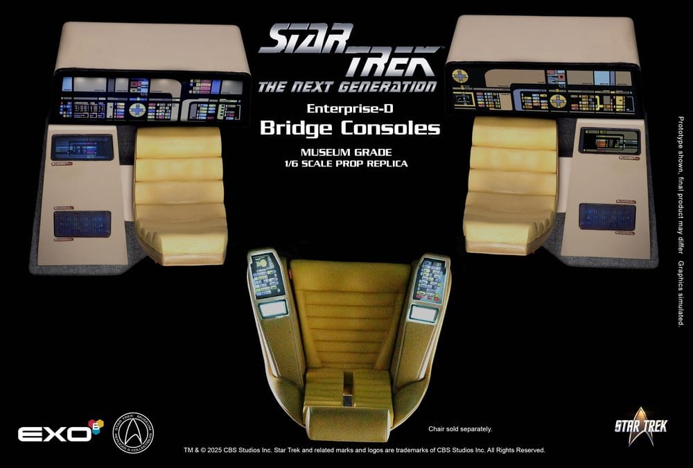 EXO-6 - Star Trek: The Next Generation Replica 1/6 Enterprise-D Bridge Consoles Set