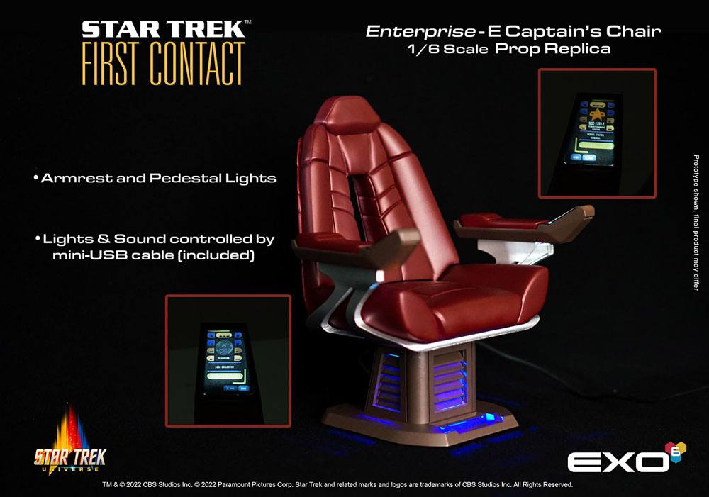 EXO-6 - Star Trek First Contact Replica 1:6 Enetrprise-E Captain's Chair EXO-01-032