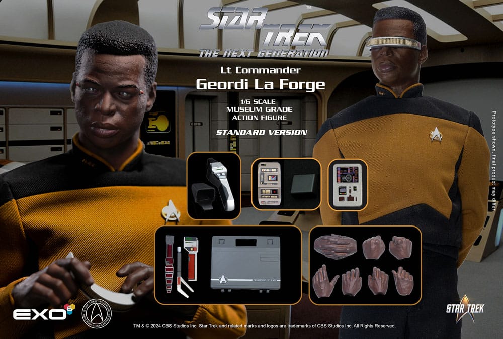 EXO 6 - Star Trek: The Next Generation Action Figure 1/6 Lt. Commander Geordi La Forge (Standard Version)