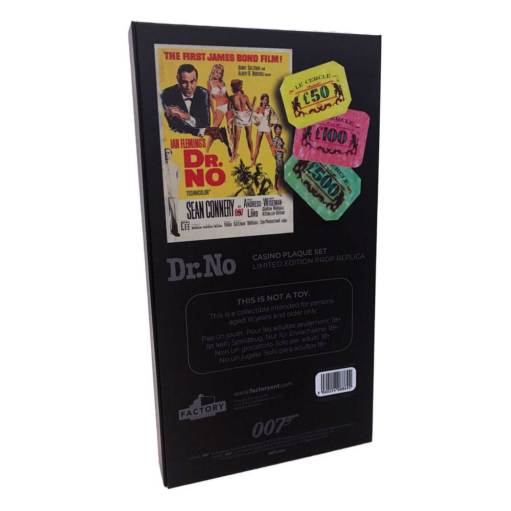 FACTORY ENTERTAINMENT - James Bond Replica 1:1 Dr. No Casino Plaques Limited Edition
