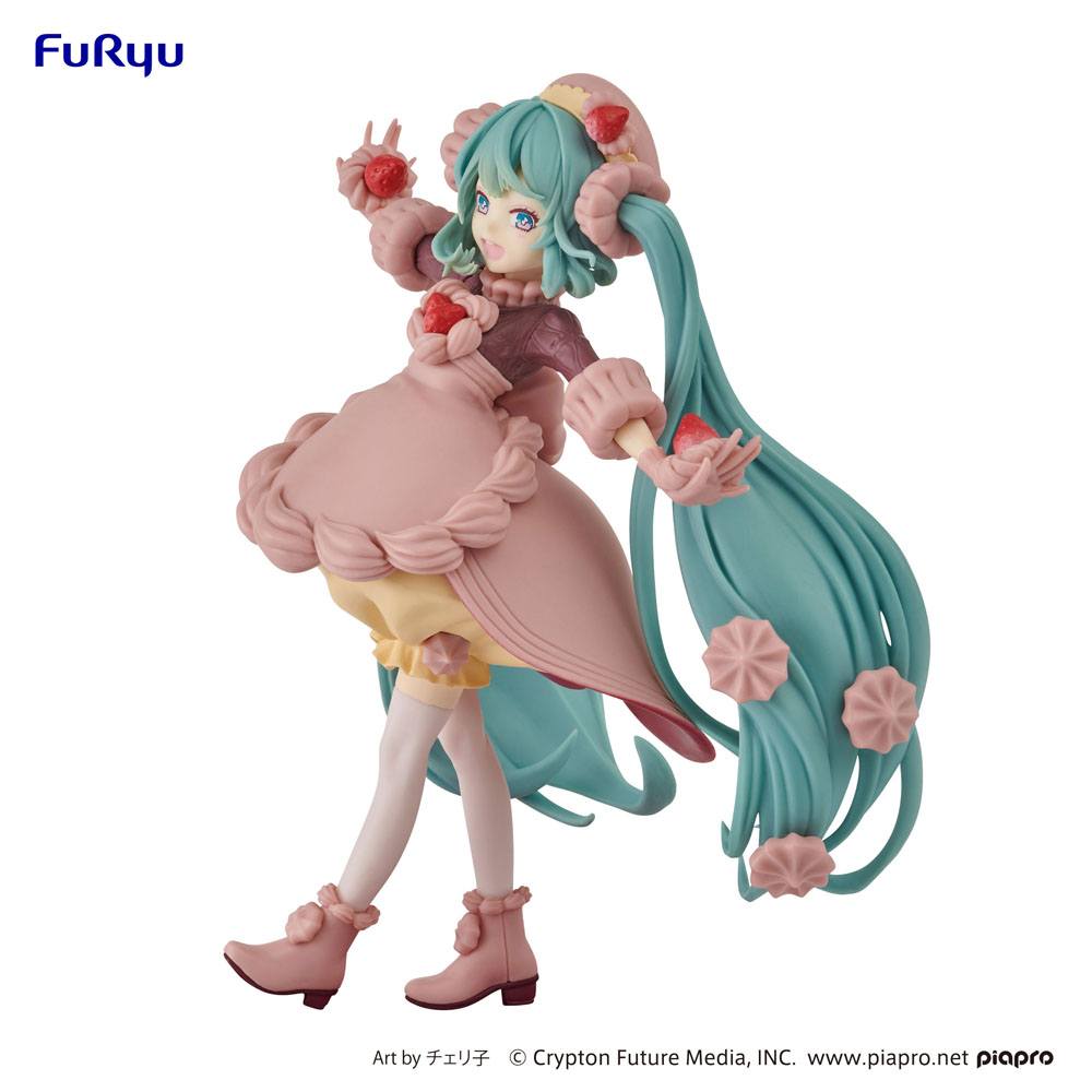 FURYU - Hatsune Miku Strawberry Chocolate Sweets Pvc Statue