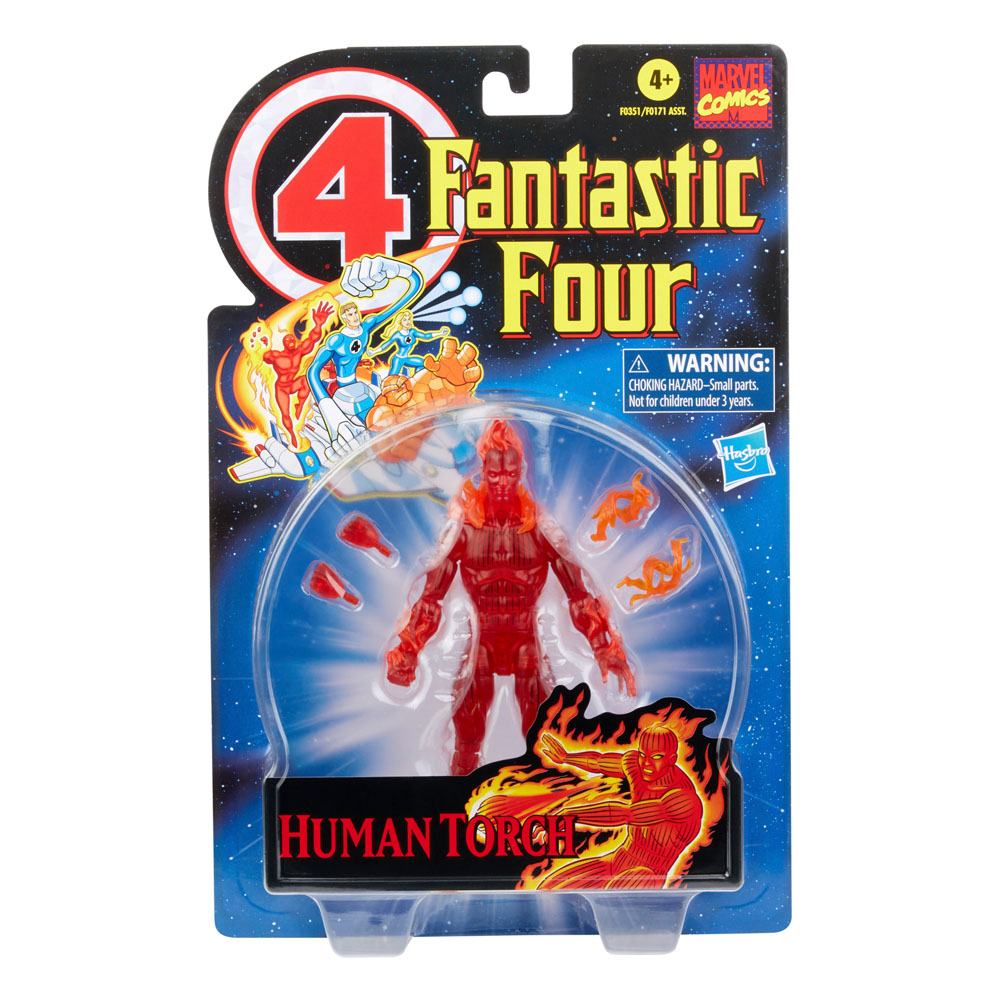 HASBRO - Marvel - Legends: Retro Collection Action Figure Fantastic Four 2021 Wave 1- Human Torch