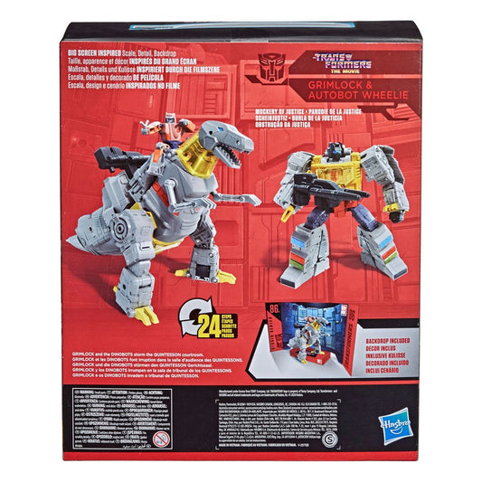 HASBRO - Transformers Studio Series Leader Class Action Figure 2021 Wave 1 Grimlock & Autobot Wheelie