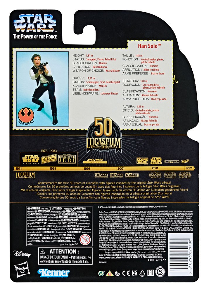 HASBRO - Star Wars Black Series The Power of The Force Action Figure 2021 Han Solo EXCLUSIVE