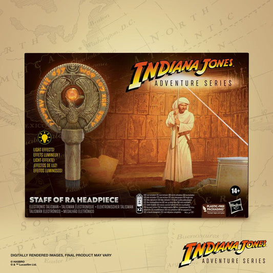 HASBRO - Indiana Jones Adventure Series Raiders of The Lost Ark Roleplay Replica Staff of Ra Headpiece