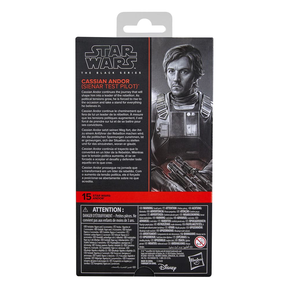 HASBRO - Star Wars: Andor Black Series Action Figure Cassian Andor (Sienar Test Pilot)