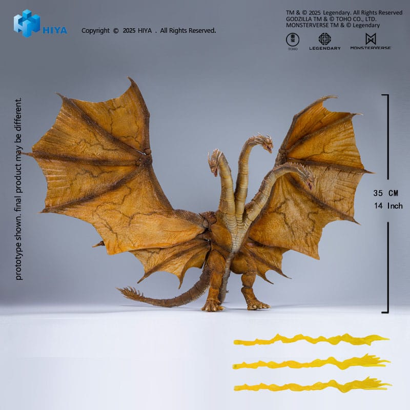 HIYA - Godzilla: King of the Monsters 2019 Exquisite Basic Action Figure King Ghidorah 2.0