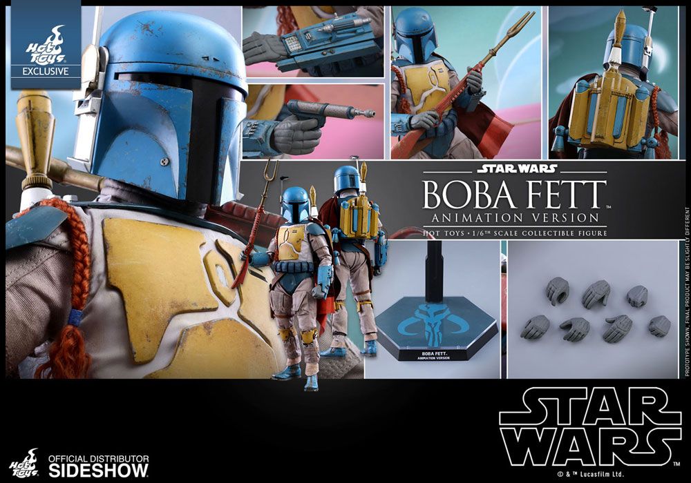 HOT TOYS - Star Wars Television Masterpiece Action Figure 1/6 Boba Fett Animation Ver. Sideshow Exclusive  TMS006