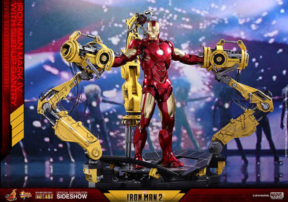 HOT TOYS - Iron Man 2 Diecast Movie Masterpiece Action Figure 1/6 Iron Man Mark IV & Suit-up Gantry MMS462D22