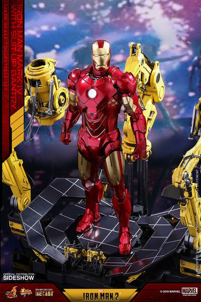 HOT TOYS - Iron Man 2 Diecast Movie Masterpiece Action Figure 1/6 Iron Man Mark IV & Suit-up Gantry MMS462D22