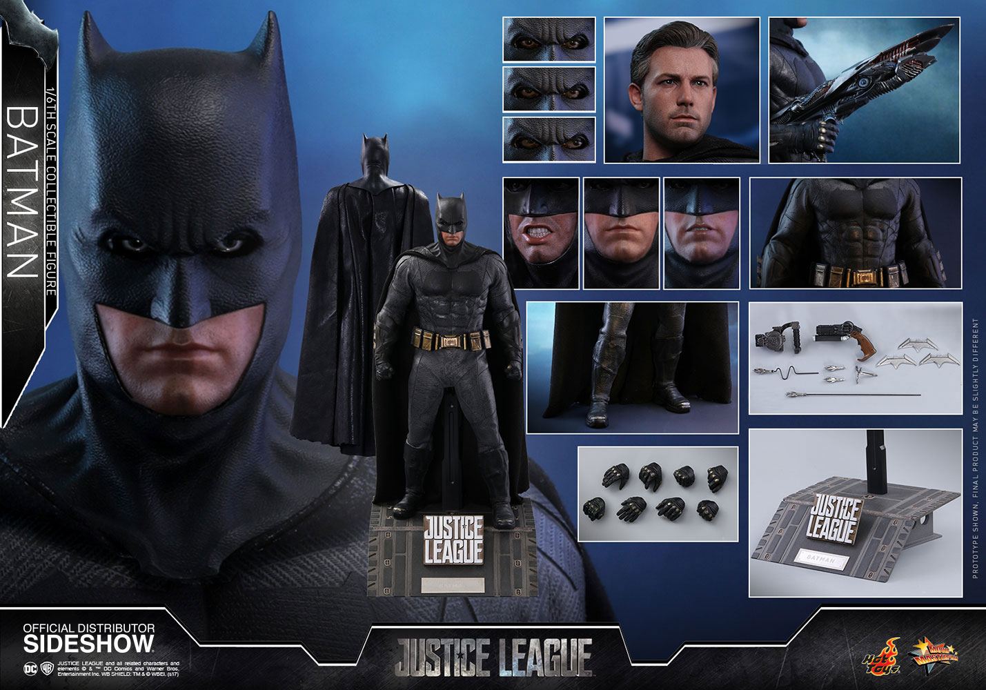 HOT TOYS - Dc Comics - Justice League Movie Batman Movie Masterpiece 1:6 Action Doll
