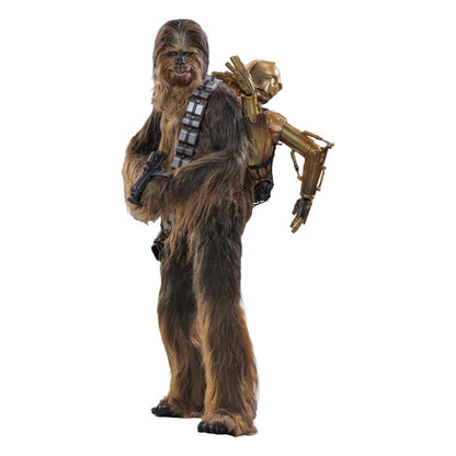 HOT TOYS - Star Wars Episode V Movie Masterpiece Action Figure 1/6 Chewbacca with Disassembled C-3PO