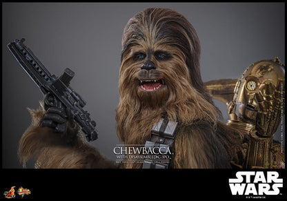 HOT TOYS - Star Wars Episode V Movie Masterpiece Action Figure 1/6 Chewbacca with Disassembled C-3PO