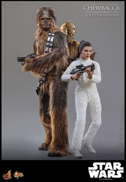 HOT TOYS - Star Wars Episode V Movie Masterpiece Action Figure 1/6 Chewbacca with Disassembled C-3PO