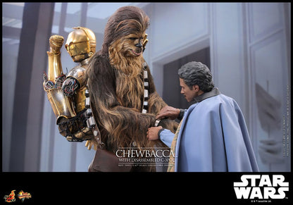 HOT TOYS - Star Wars Episode V Movie Masterpiece Action Figure 1/6 Chewbacca with Disassembled C-3PO