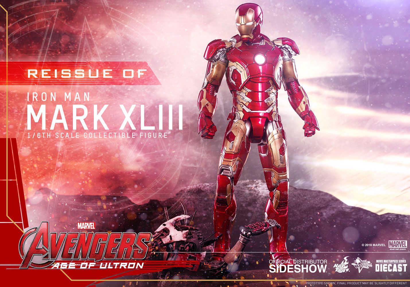 HOT TOYS - Marvel - Avengers Age of Ultron MMS Die Cast 1:6 Action Doll Iron Man Mark XLIII MMS278 - D09