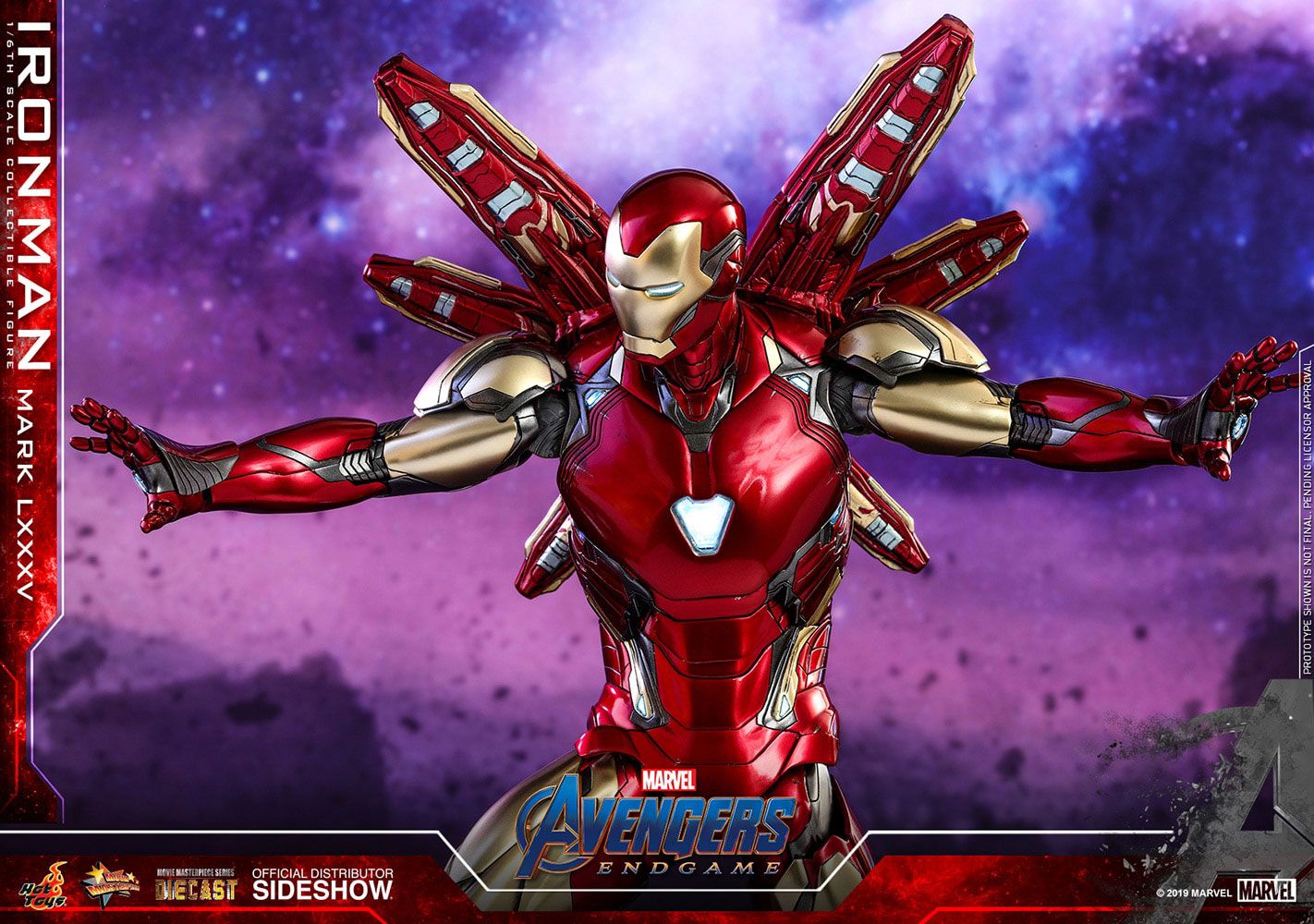HOT TOYS - Avengers: Endgame Movie Masterpiece Series Diecast Action Figure 1/6 Iron Man Mark LXXXV  MMS528D30