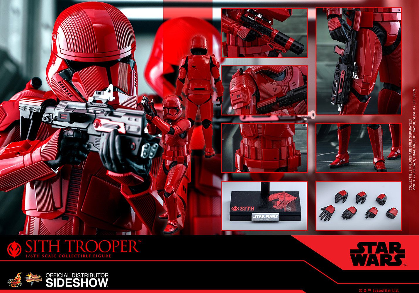 HOT TOYS - Star Wars Episode IX Movie Masterpiece Action Figure 1/6 Sith Trooper  MMS544