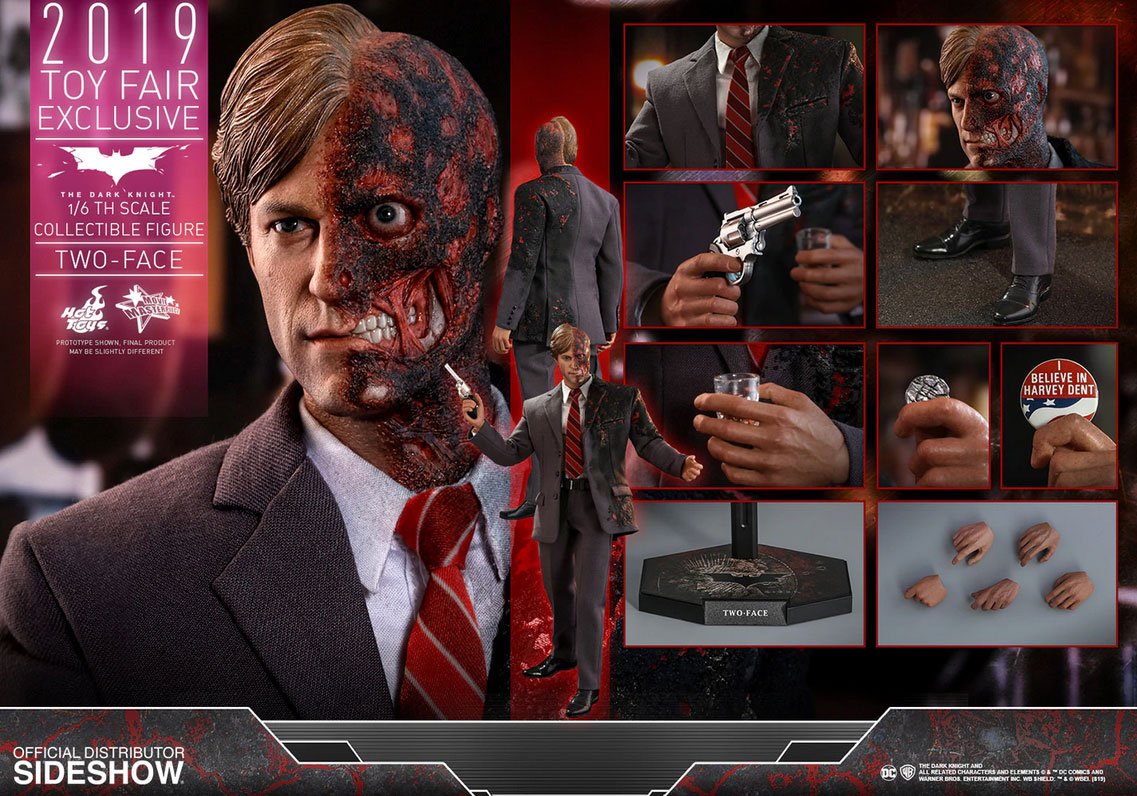 HOT TOYS - Dc Comics - Batman The Dark Knight - Two-Face - 2019 Toy Fair EXCLUSIVE - Movie Masterpiece 1:6 Action Doll