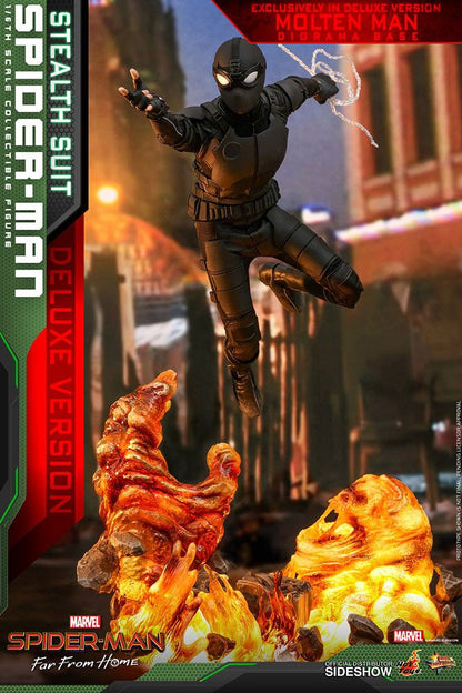 HOT TOYS - Spider-Man: Far From Home MM Action Figure 1/6 Spider-Man (Stealth Suit) Deluxe Version  MMS541