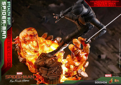 HOT TOYS - Spider-Man: Far From Home MM Action Figure 1/6 Spider-Man (Stealth Suit) Deluxe Version  MMS541