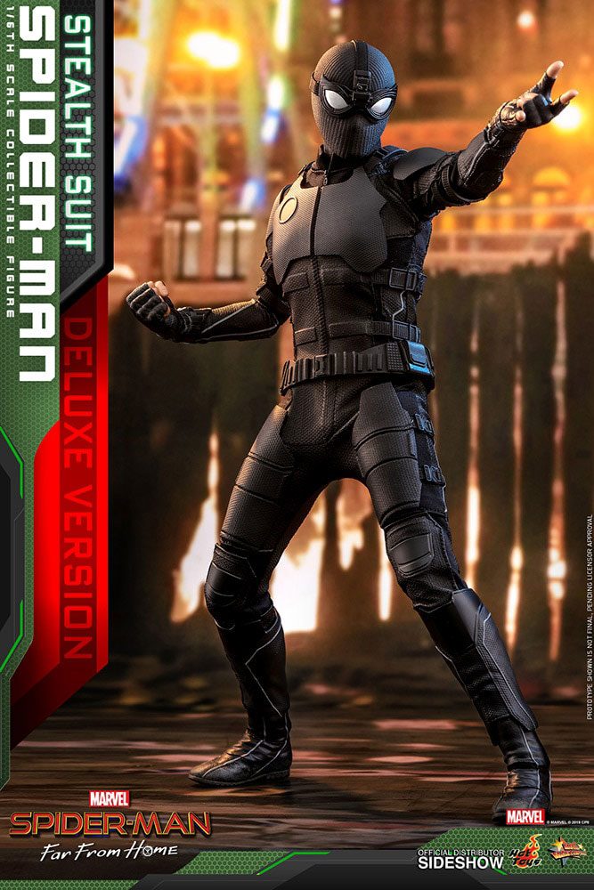 HOT TOYS - Spider-Man: Far From Home MM Action Figure 1/6 Spider-Man (Stealth Suit) Deluxe Version