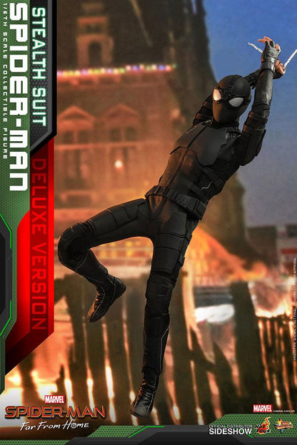 HOT TOYS - Spider-Man: Far From Home MM Action Figure 1/6 Spider-Man (Stealth Suit) Deluxe Version  MMS541